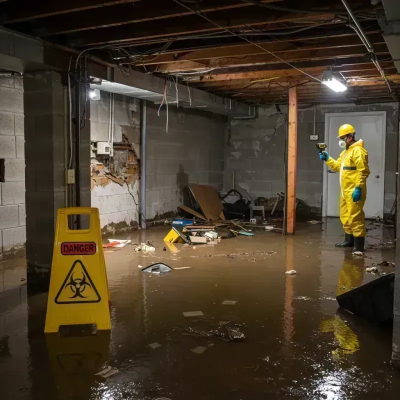 Flooded Basement Electrical Hazard in Rock Falls, IL Property